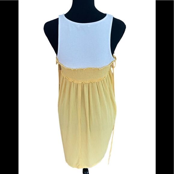 ZARA sleeveless color block dress with smocked bodice, size Small. - Picture 3 of 5